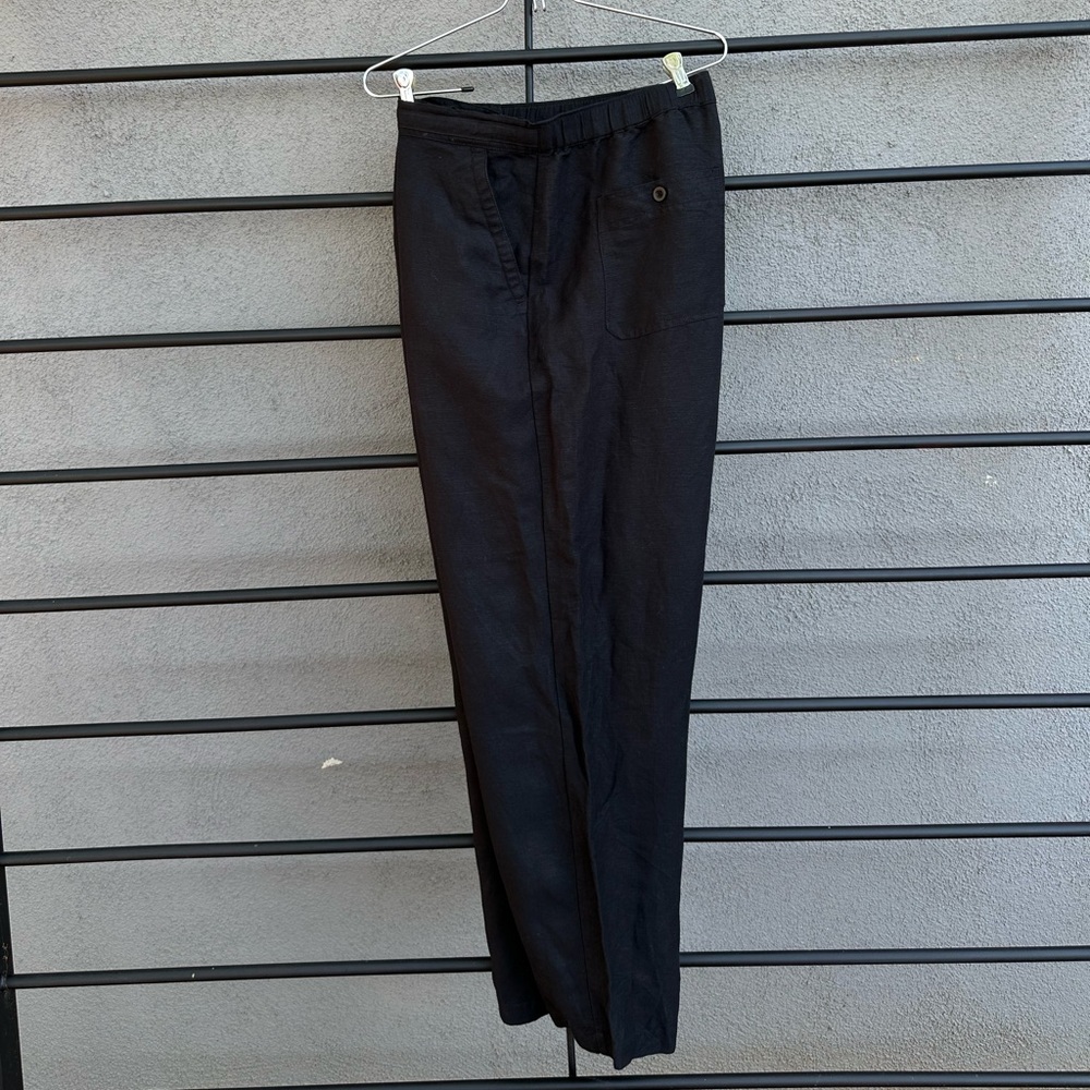 Cubavera Linen-Blend Big and Tall Pants XXL - Black
